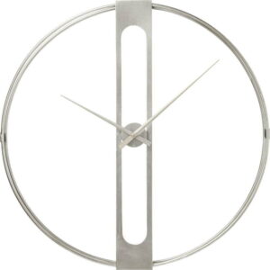 Nástěnné hodiny ve stříbrné barvě Kare Design Clip