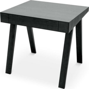 Černý stůl s nohami z jasanového dřeva EMKO