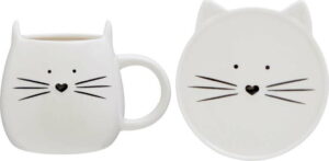 Kočičí šálek s podšálkem Premier Housewares Cat