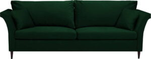 Zelená rozkládací třímístná pohovka s úložným prostorem Mazzini Sofas Pivoine Mazzini Sofas