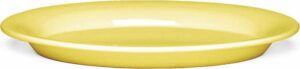 Žlutý oválný oválný kameninový talíř Kähler Design Ursula