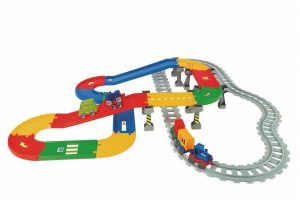 Play Tracks vlak s kolejemi plast a doplňky v krabici Teddies