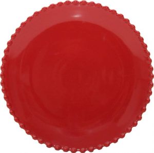 Rubínově červený kameninový dezertní talíř Costa Nova Pearlrubi