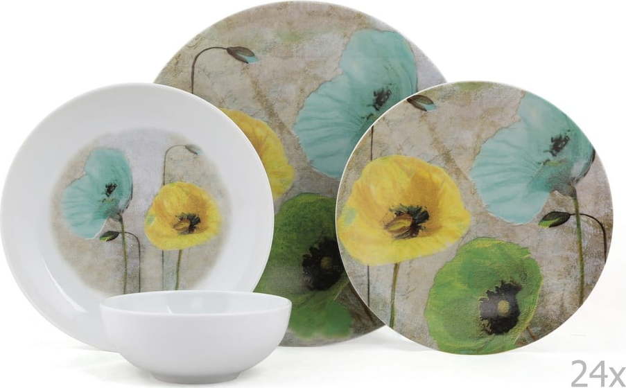 24dílná sada porcelánového nádobí Kutahya Giuno Kütahya Porselen