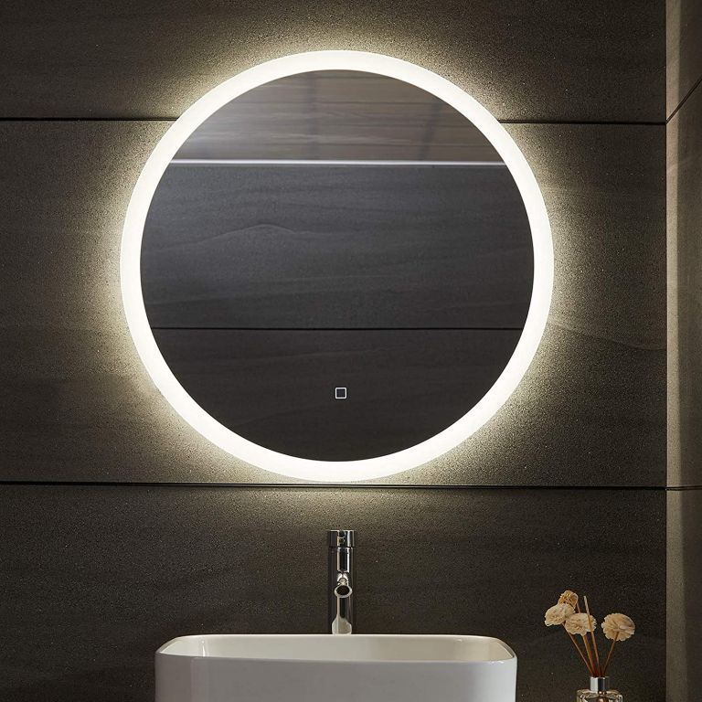 AQUAMARIN Koupelnové LED zrcadlo kulaté - 70 cm Aquamarin