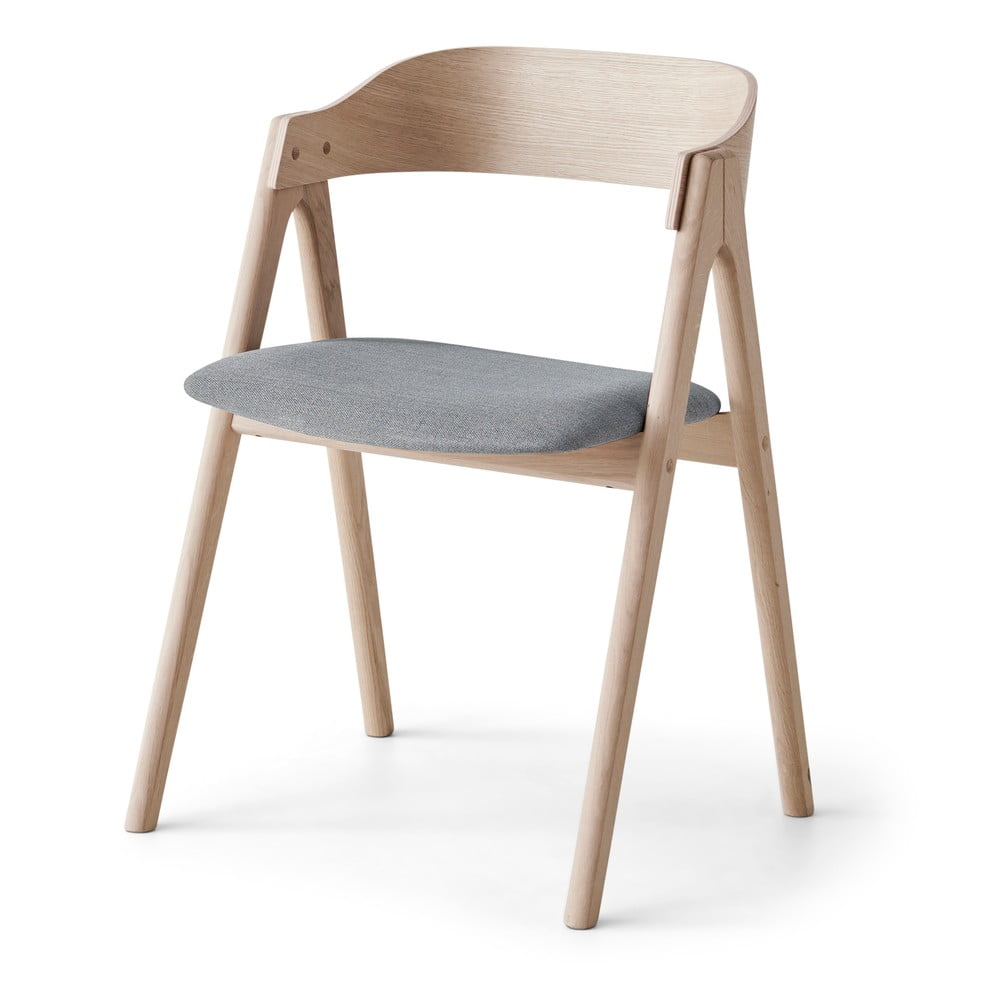 Jídelní židle z dubového dřeva s šedým sedákem Findahl by Hammel Mette Hammel