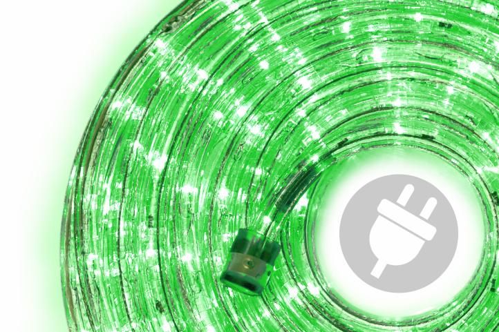 Nexos 552 LED světelný kabel 20 m - zelená